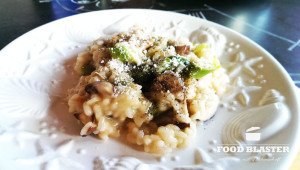 Pilzrisotto mit Spargel