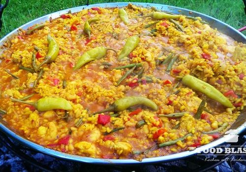 Spanische Paella Mit Fisch Und Fleisch Rezept Food Blaster