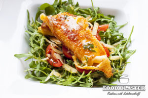 Salat mit Rucola und Käse