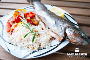 Forelle mediterran aus dem Ofen