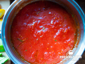 Mediterrane Forelle auf Ofengemüse 10 Tomatensoße für den Fisch