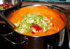 Kürbissuppe mit Tabasco