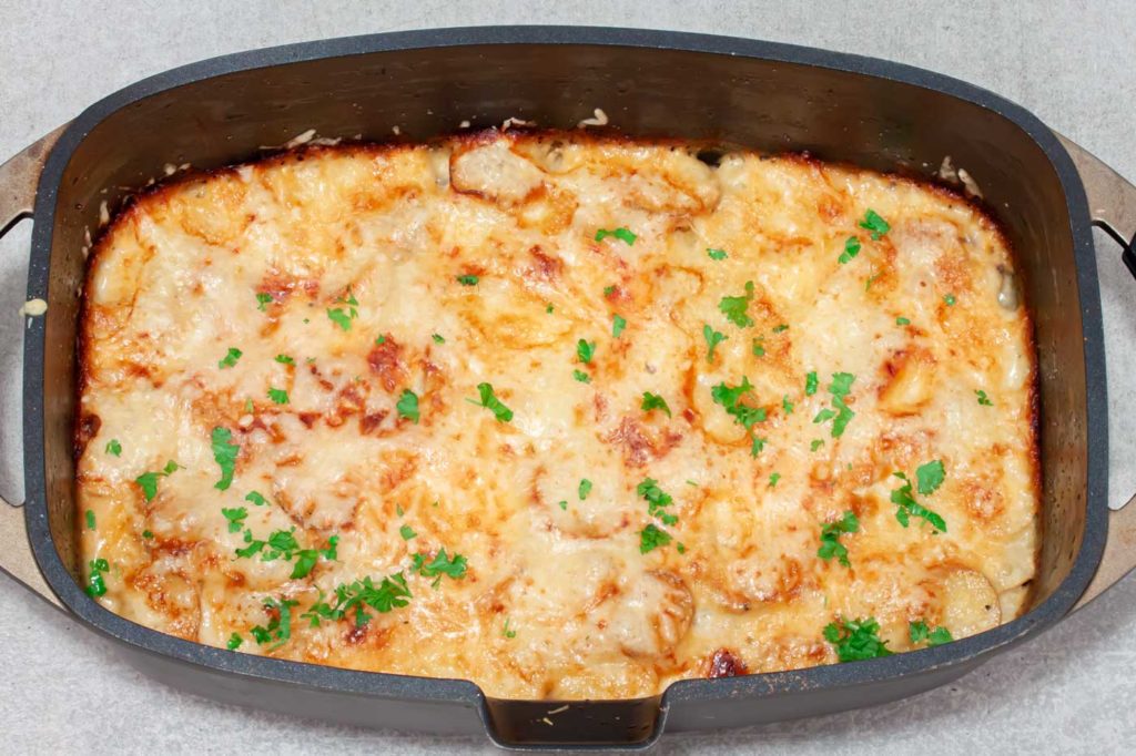 Einfacher und schneller Kartoffelauflauf Rezept - Food Blaster