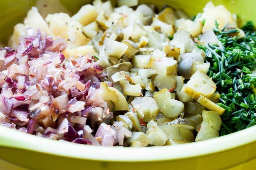 Zutaten für den Kartoffelsalat